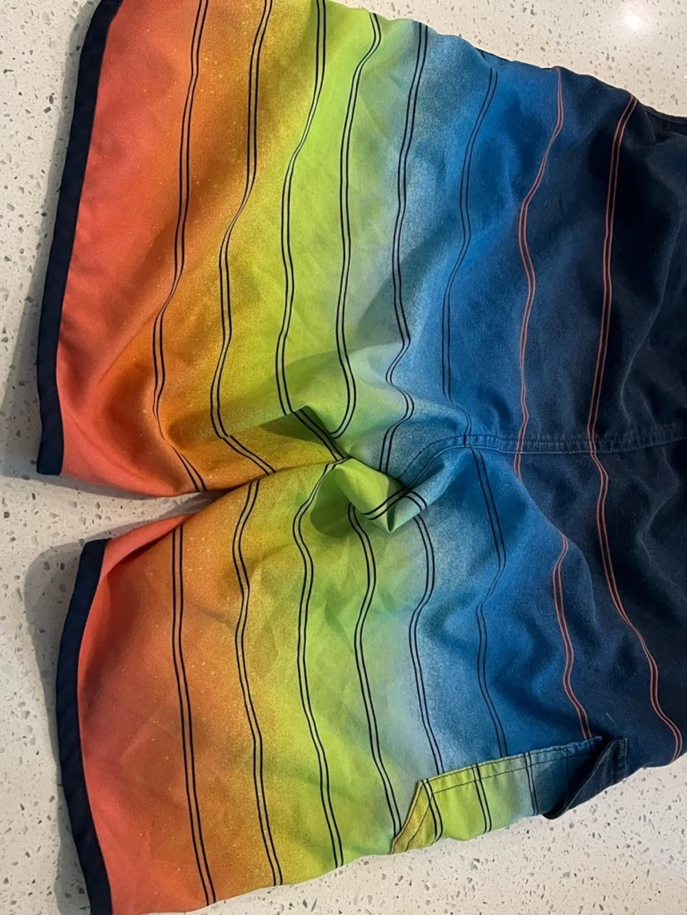 Hurley, Ocean Coast, & Wonder Nation Boys' Multi-Stripe Board Shorts Trio - Picture 4 of 14